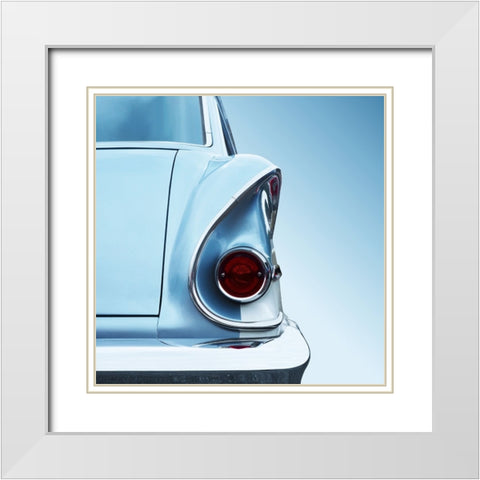 Us Classic Car Brookwood 1958 White Modern Wood Framed Art Print with Double Matting by Gube, Beate