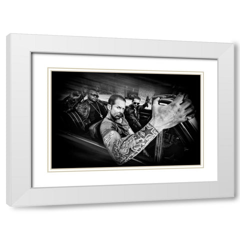 Good Criminals White Modern Wood Framed Art Print with Double Matting by Affolti, Giordano