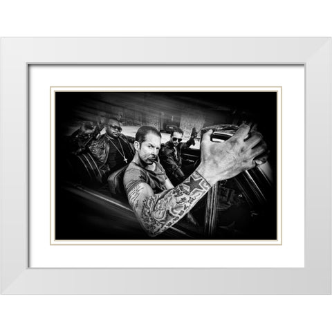 Good Criminals White Modern Wood Framed Art Print with Double Matting by Affolti, Giordano
