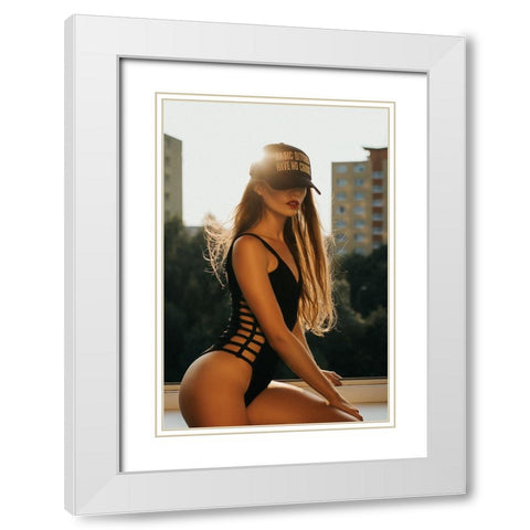 Summer In The City [Paula M] White Modern Wood Framed Art Print with Double Matting by Krystynek MQEP, Martin
