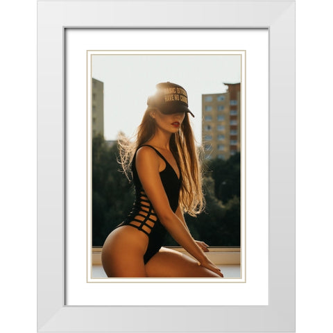 Summer In The City [Paula M] White Modern Wood Framed Art Print with Double Matting by Krystynek MQEP, Martin
