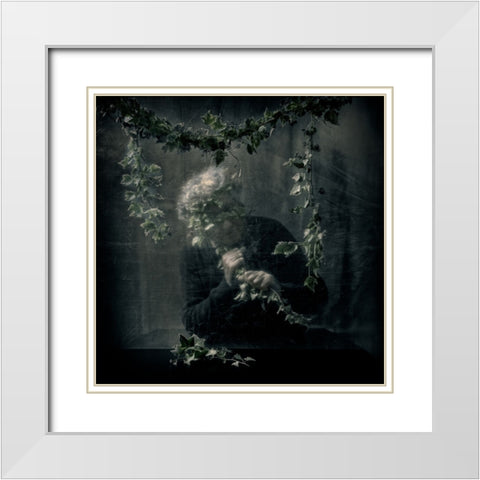 Caught White Modern Wood Framed Art Print with Double Matting by Guarino, Vito