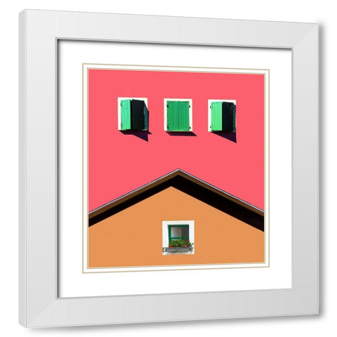 Homage To Italy White Modern Wood Framed Art Print with Double Matting by Orbach, Arnon