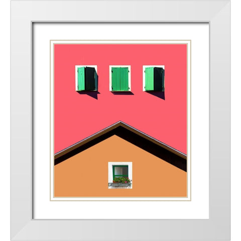 Homage To Italy White Modern Wood Framed Art Print with Double Matting by Orbach, Arnon