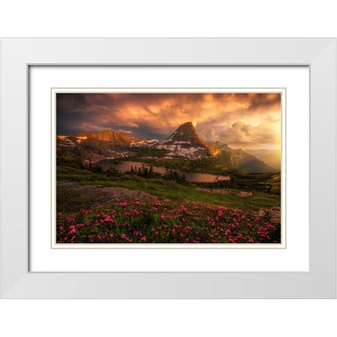 Sunstorm White Modern Wood Framed Art Print with Double Matting by Dyar, Ryan