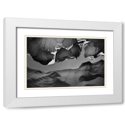 The Upper Exit White Modern Wood Framed Art Print with Double Matting by Kravanja, Jure