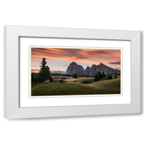 Summer Morning White Modern Wood Framed Art Print with Double Matting by Krivec, Ales