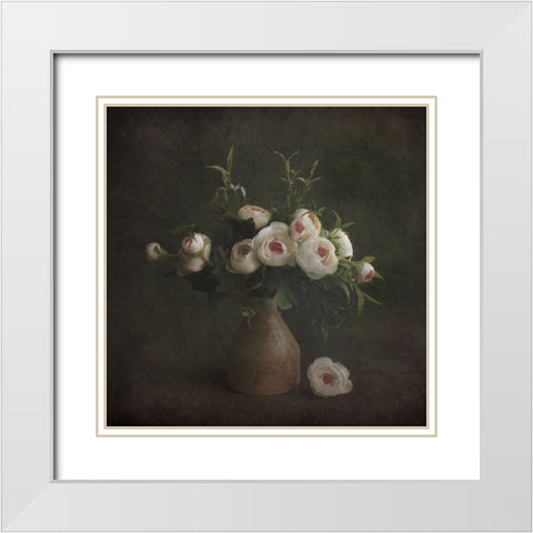 Rusty White Modern Wood Framed Art Print with Double Matting by Kiral, Cicek