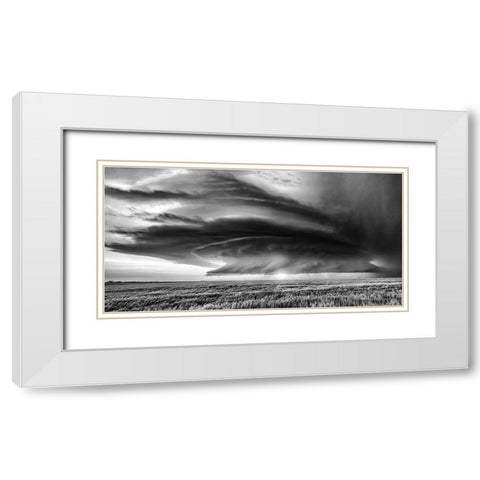 Kansas White Modern Wood Framed Art Print with Double Matting by Darby, Rob