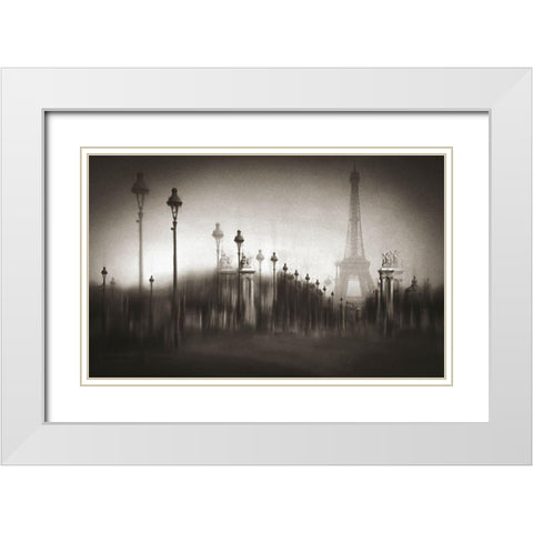 Pont Alexandre Iii White Modern Wood Framed Art Print with Double Matting by W., Orkidea