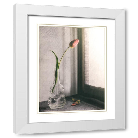 Melanchonic Mood White Modern Wood Framed Art Print with Double Matting by Giani, Cristiano