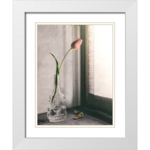 Melanchonic Mood White Modern Wood Framed Art Print with Double Matting by Giani, Cristiano