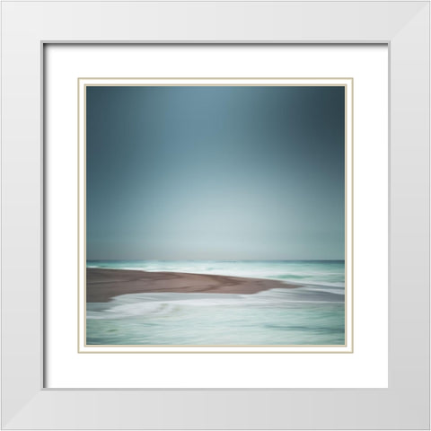 Coast White Modern Wood Framed Art Print with Double Matting by Wasinger, Renate