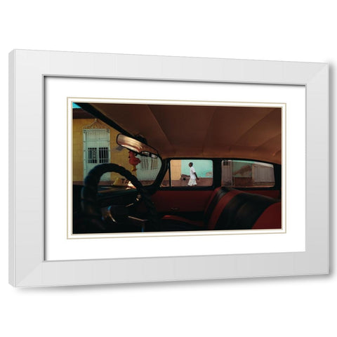 Window White Modern Wood Framed Art Print with Double Matting by Al-Nasser, Nasser