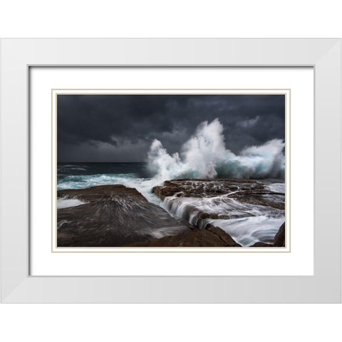 The Might White Modern Wood Framed Art Print with Double Matting by Gorlin, Anton