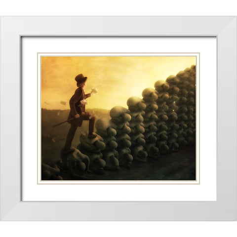 The System White Modern Wood Framed Art Print with Double Matting by Kiciak, Christophe