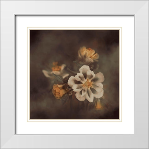 Distant Realms White Modern Wood Framed Art Print with Double Matting by Kiral, Cicek