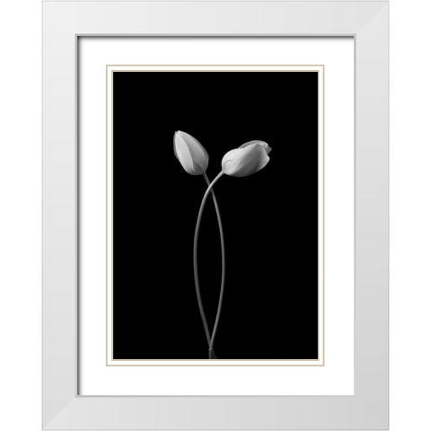 Hug White Modern Wood Framed Art Print with Double Matting by Xu, Tony