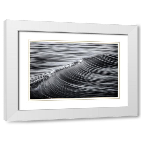 Liquid White Modern Wood Framed Art Print with Double Matting by Palmerini, Fabio