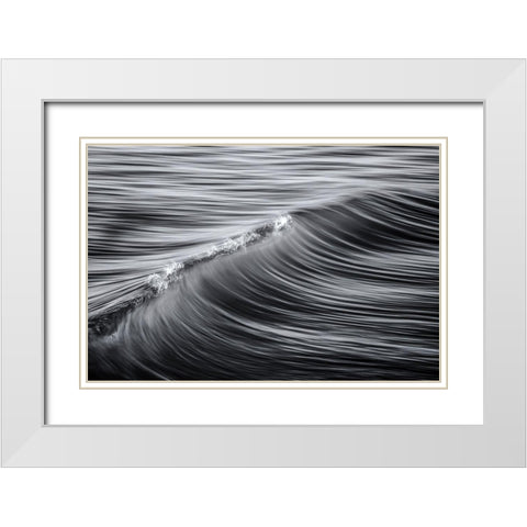 Liquid White Modern Wood Framed Art Print with Double Matting by Palmerini, Fabio