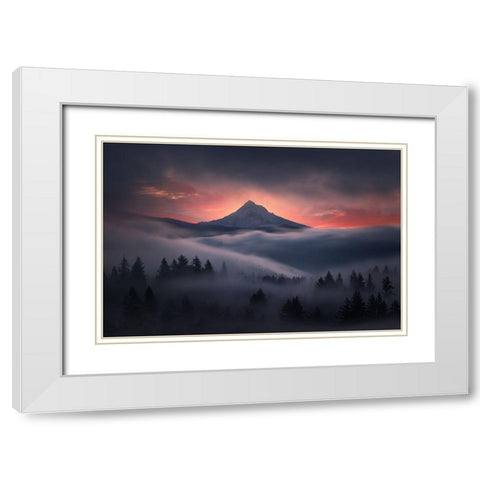 Through The Window White Modern Wood Framed Art Print with Double Matting by Morgan, Miles