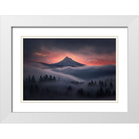 Through The Window White Modern Wood Framed Art Print with Double Matting by Morgan, Miles