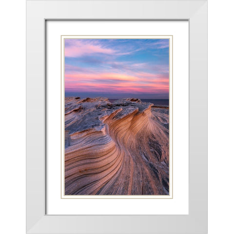 Among The Waves White Modern Wood Framed Art Print with Double Matting by Gorlin, Anton