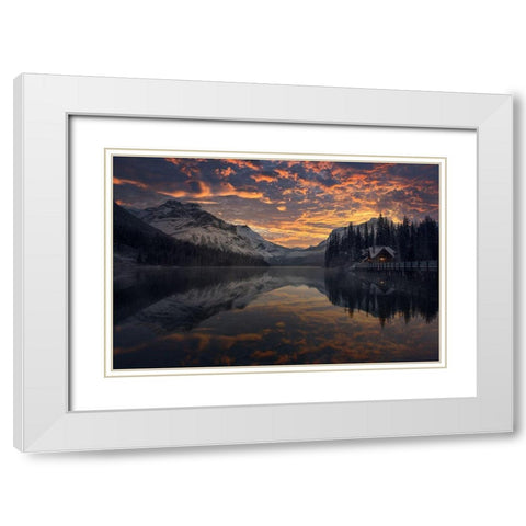 Emerald  Lake-Canada White Modern Wood Framed Art Print with Double Matting by Martin Castan, David