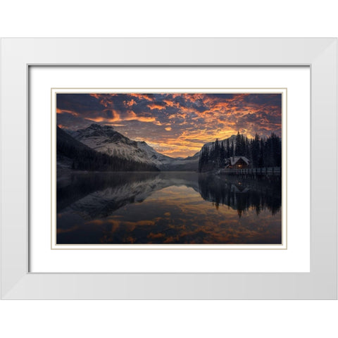 Emerald  Lake-Canada White Modern Wood Framed Art Print with Double Matting by Martin Castan, David