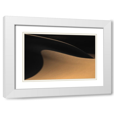 The Desert Ii White Modern Wood Framed Art Print with Double Matting by Jamshidian, Hamid