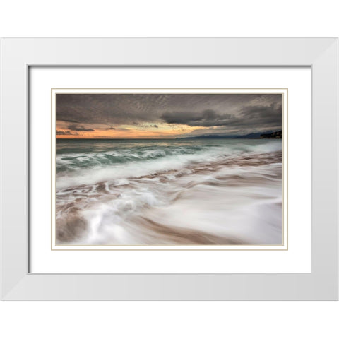 The Sea White Modern Wood Framed Art Print with Double Matting by Bolla, Paolo