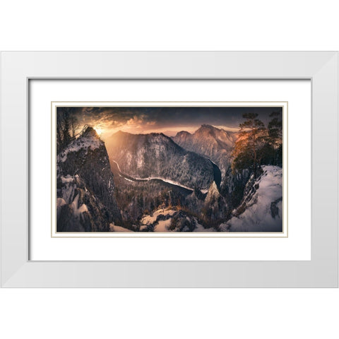 Sokolica White Modern Wood Framed Art Print with Double Matting by Nienartowicz, Karol