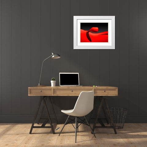 Untitled White Modern Wood Framed Art Print with Double Matting by Nabeel, Ibrahim