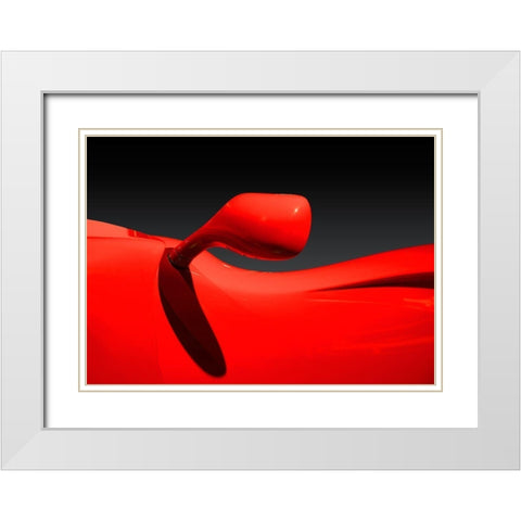 Untitled White Modern Wood Framed Art Print with Double Matting by Nabeel, Ibrahim