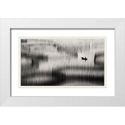 Livelihood Circles ... White Modern Wood Framed Art Print with Double Matting by Abdulazim, Ahmed