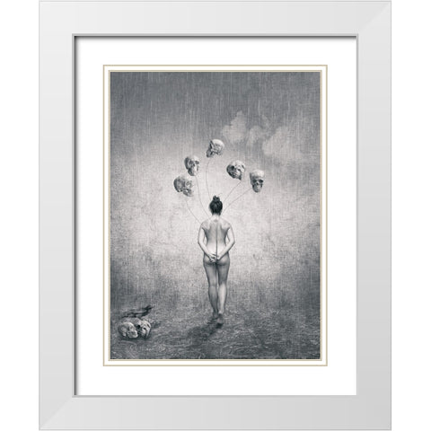 The Bone Collector White Modern Wood Framed Art Print with Double Matting by MOHANRAJ, ARUN
