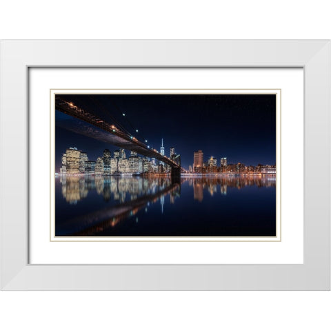 Iconic View White Modern Wood Framed Art Print with Double Matting by Ruiz Dueso, Jorge