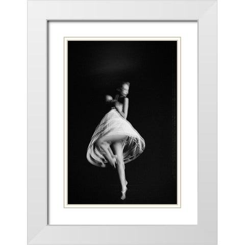 Dancing In The Light White Modern Wood Framed Art Print with Double Matting by Bolgov, Ruslan