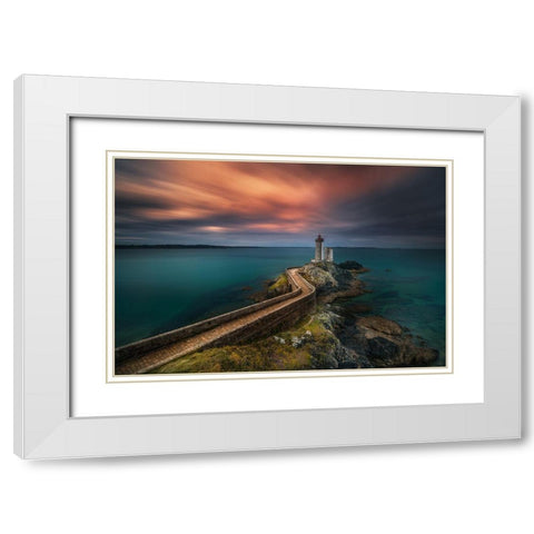 Untitled White Modern Wood Framed Art Print with Double Matting by Rojek, Tomasz