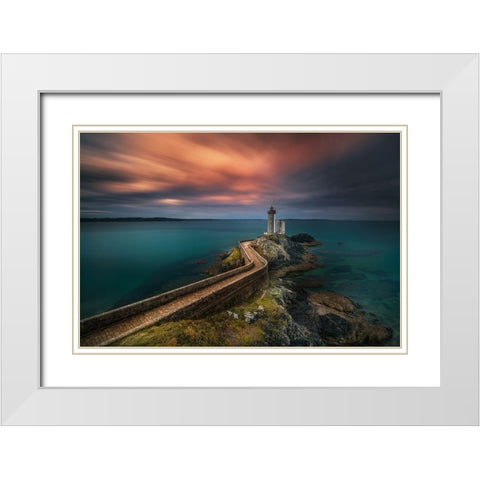 Untitled White Modern Wood Framed Art Print with Double Matting by Rojek, Tomasz