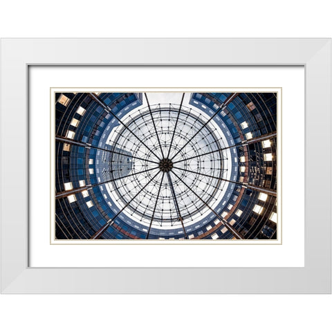 Polaris White Modern Wood Framed Art Print with Double Matting by Marin, Rodrigo