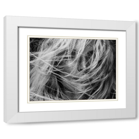 Project Faces [Alica] White Modern Wood Framed Art Print with Double Matting by Krystynek Mqep, Martin