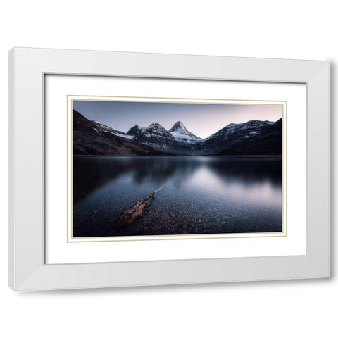 Dusk White Modern Wood Framed Art Print with Double Matting by Ma, Jason