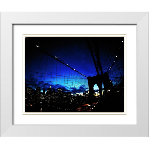 Brooklyn colours White Modern Wood Framed Art Print with Double Matting by Pellegrini, Fulvio