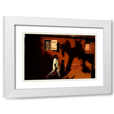 Rca White Modern Wood Framed Art Print with Double Matting by Godinho, Luis