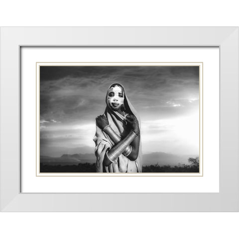 Suri-Surma White Modern Wood Framed Art Print with Double Matting by Yosifov, Svetlin