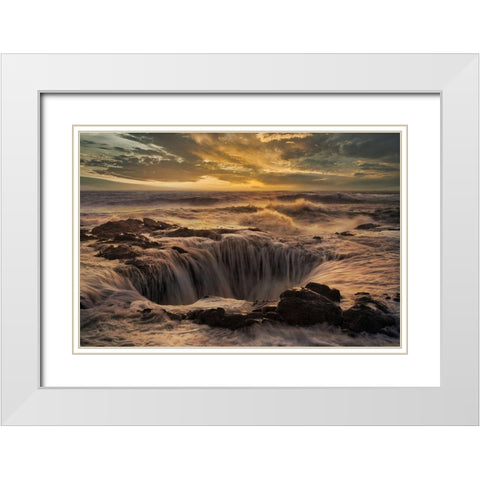 Thors Well White Modern Wood Framed Art Print with Double Matting by Langager, Ron