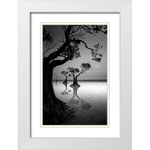 Framing White Modern Wood Framed Art Print with Double Matting by Muliani Hartojo, Angela