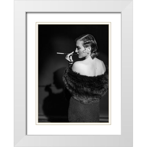 Portrait White Modern Wood Framed Art Print with Double Matting by Lichtman, Boris