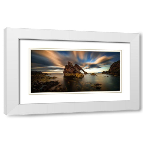 Bow Fiddle Panorama White Modern Wood Framed Art Print with Double Matting by Kruczynski, Wojciech